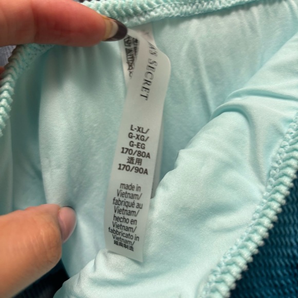 NWT Victoria’s Secret The Wave Ombré Blue Bikini Bottom Size L/XL - Picture 6 of 7
